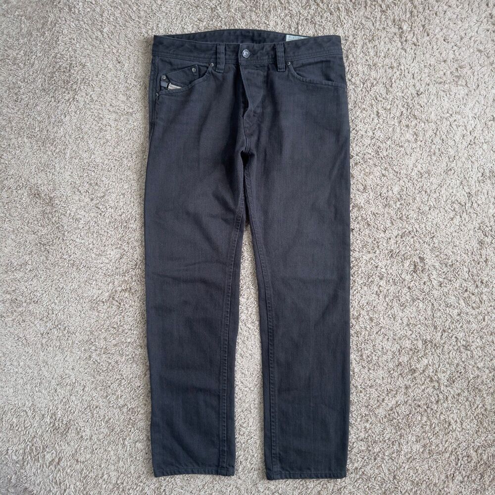 Diesel Jeans Men 32x29 Gray Darron Regular Slim Tapered Button Fly Restored